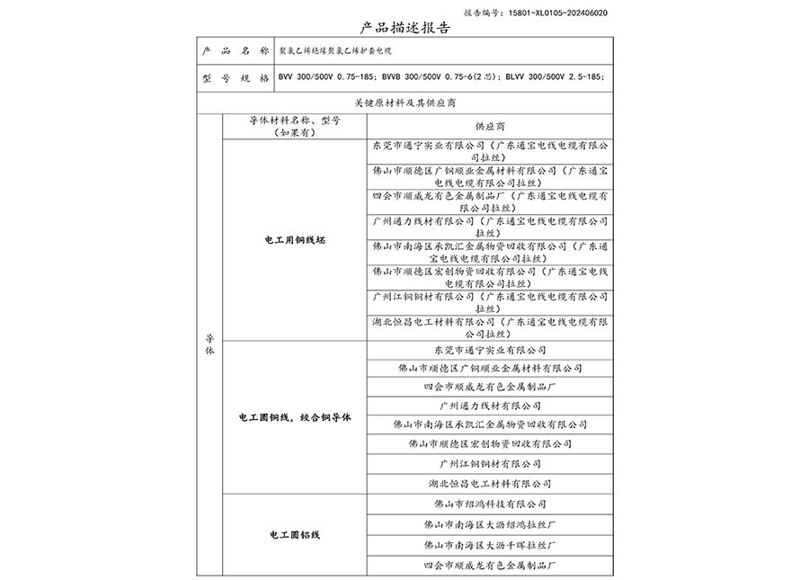 产品描述报告
