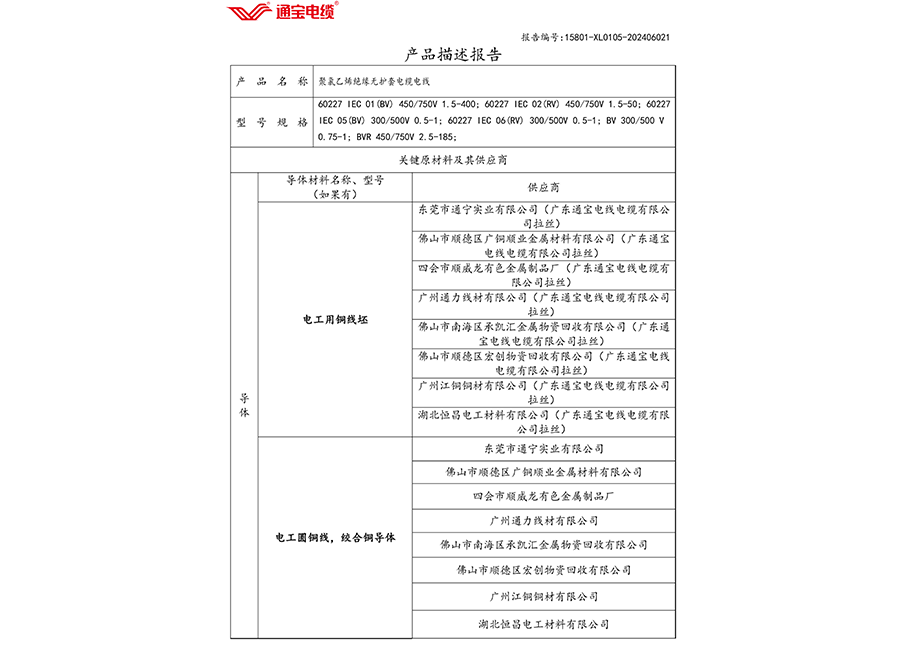 产品描述报告