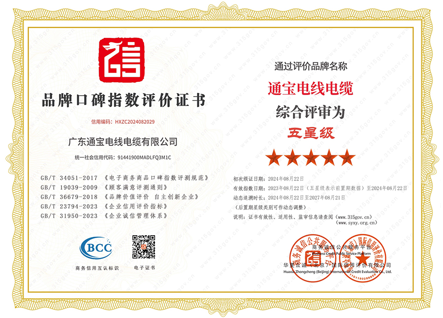 品牌口碑指数评价证书
